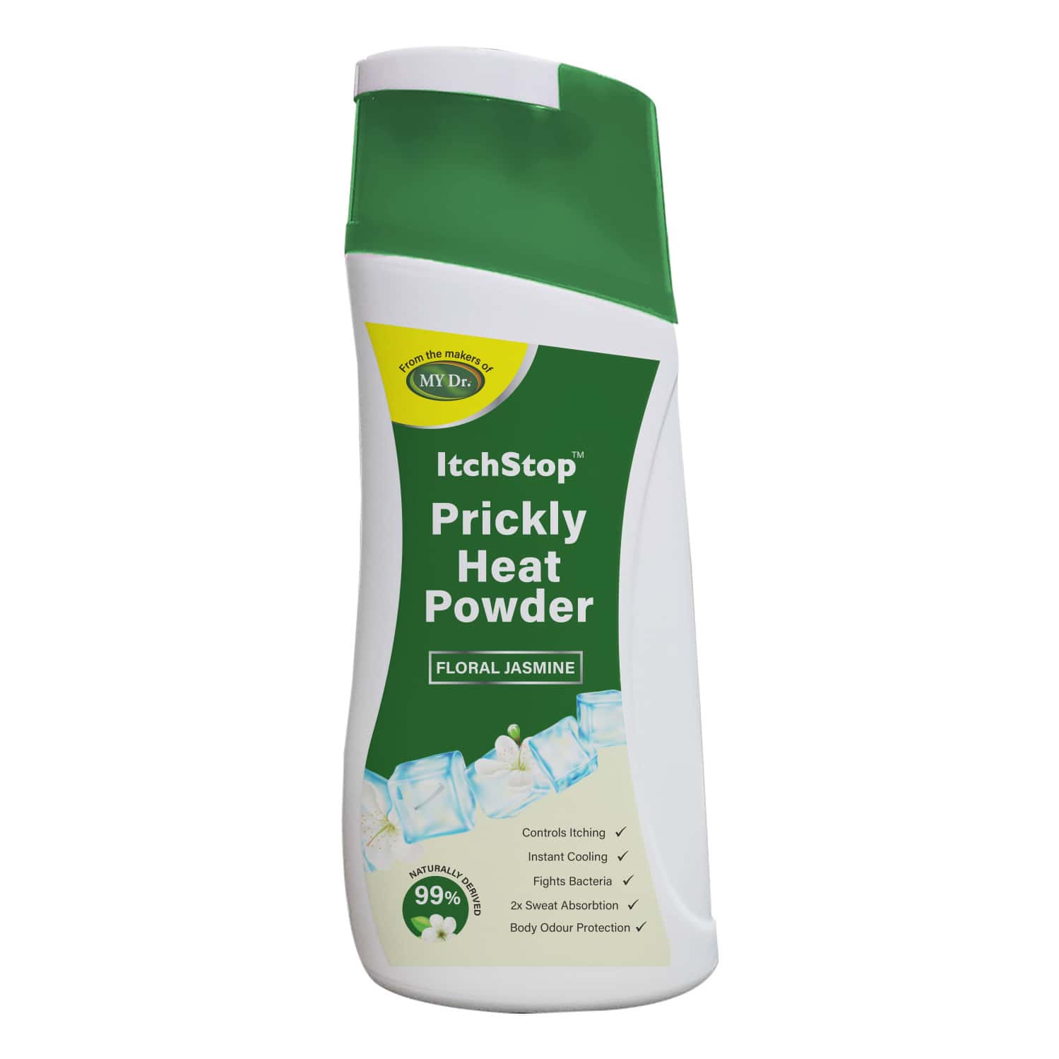 Itchstop Prickly Heat Powder Floral Jasmine For Rashes & Sunburn Relief 150g Pack Of 2