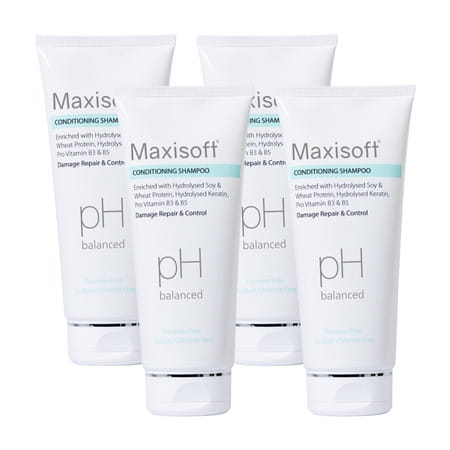 Maxisoft Conditioning | Damage Repair & Control | Shampoo | Tube | 200 Ml | Pack Of 4