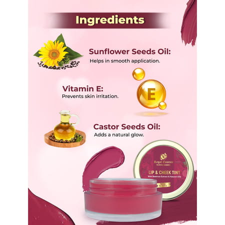 Regal Essence Lip & Cheek Tint | Beetroot Extract | Matte Finish | 8g