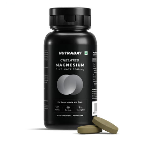Nutrabay Magnesium Glycinate 2000mg Per Serving | 120 Tablets