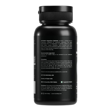 Nutrabay Magnesium Glycinate 2000mg Per Serving | 120 Tablets