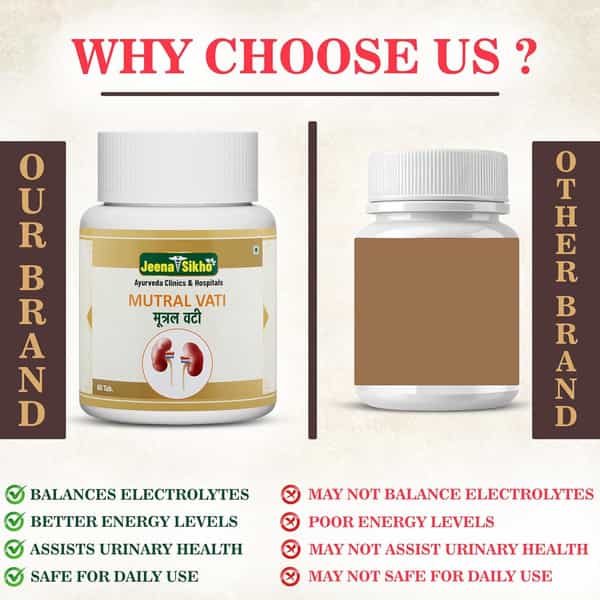 Jeena Sikho Mutral Vati/Kidney Care Tablets | Herbal Kidney Detox Supplement | 60 Tablets