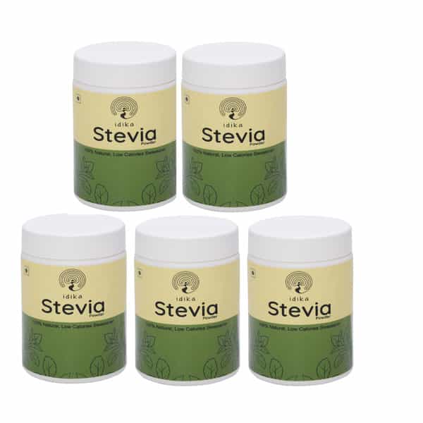 Idika Stevia 100 Gram Powder Diabetic Friendly 100% Natural Zero Calorie Sweetener ( Pack Of 5)