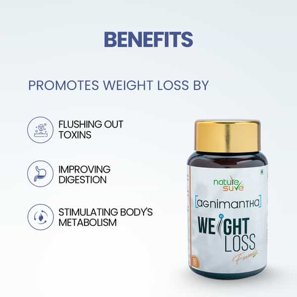 Nature Sure Agnimantha Weight Loss Formula For Men And Women - 1 Pack (60 Capsules)