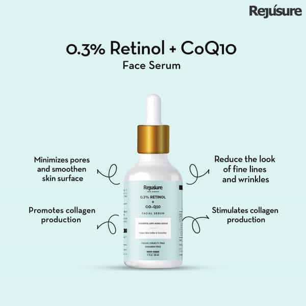 Rejusure 0.3% Retinol + Coq10 Facial Serum 30Ml