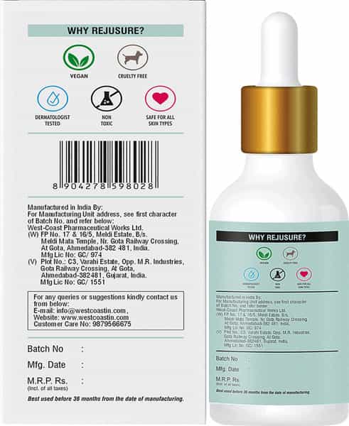 Rejusure 0.3% Retinol + Coq10 Facial Serum 30Ml