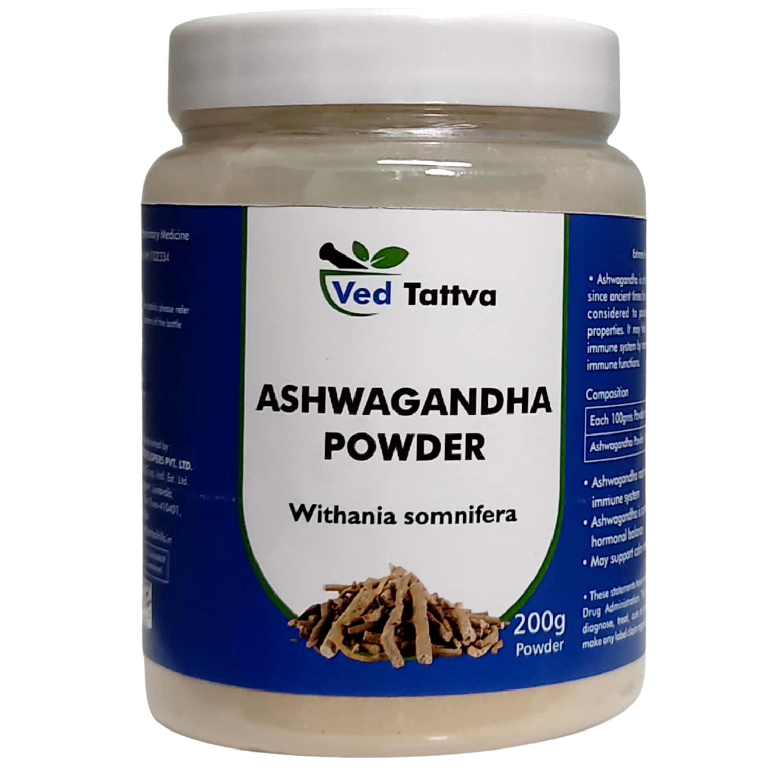 Ved Tattva Organic Ashwagandha Powder Withania Somnifera 200 Gms