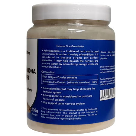 Ved Tattva Organic Ashwagandha Powder Withania Somnifera 200 Gms