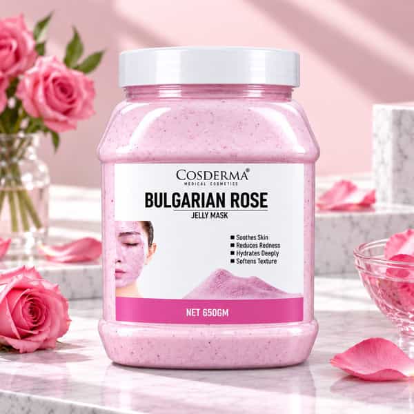 Cosderma Bulgarian Rose Jelly Mask 650Gm | Hydrating | Soothing & Skin Softening Facial Mask