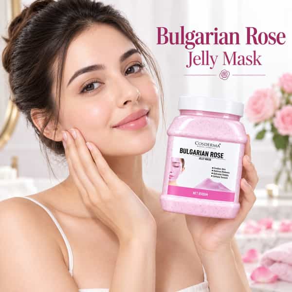 Cosderma Bulgarian Rose Jelly Mask 650Gm | Hydrating | Soothing & Skin Softening Facial Mask