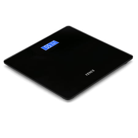 Venus (India) Electronic Digital Personal Bathroom Weight Machine | Upto 180kg | Eps-2001 Dark Black