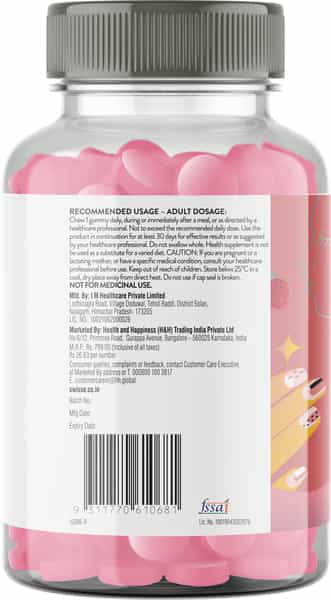 Swisse Me Biotin Gummies For Healthy Hair Skin & Nails Strawberry Flavour Bottle Of 30 Gummies