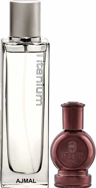 Ajmal Titanium Edp 100Ml Perfume For Men And Tempest Cp Oil Alcohol-Free Attar 12Ml For Unisex