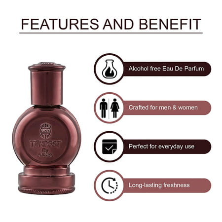 Ajmal Titanium Edp 100ml Perfume For Men And Tempest Cp Oil Alcohol-Free Attar 12ml For Unisex