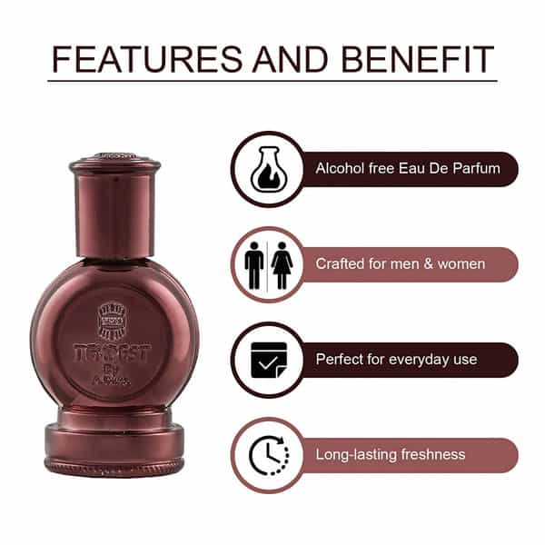 Ajmal Titanium Edp 100Ml Perfume For Men And Tempest Cp Oil Alcohol-Free Attar 12Ml For Unisex