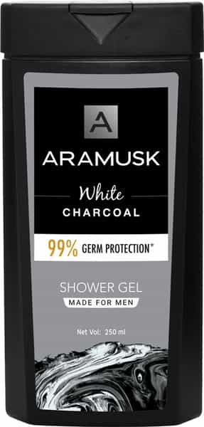 Aramusk White Charcoal Shower Gel For Men - 250Ml