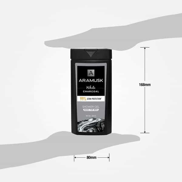 Aramusk White Charcoal Shower Gel For Men - 250Ml