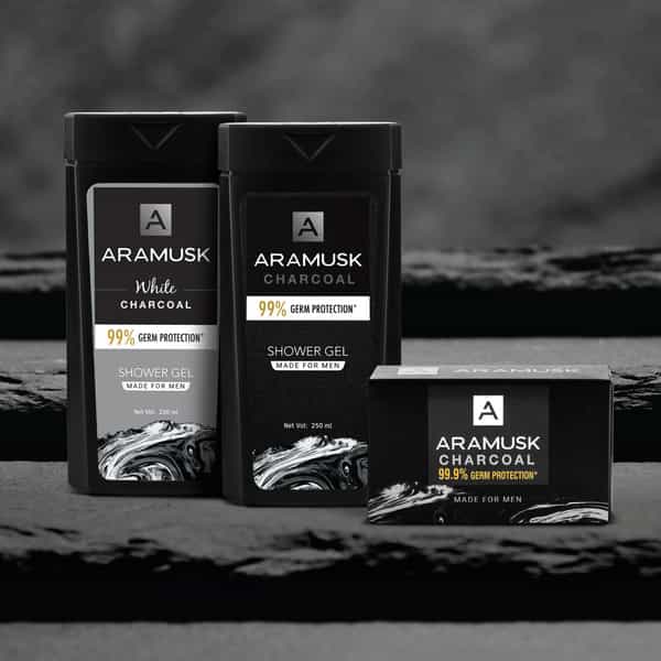 Aramusk White Charcoal Shower Gel For Men - 250Ml
