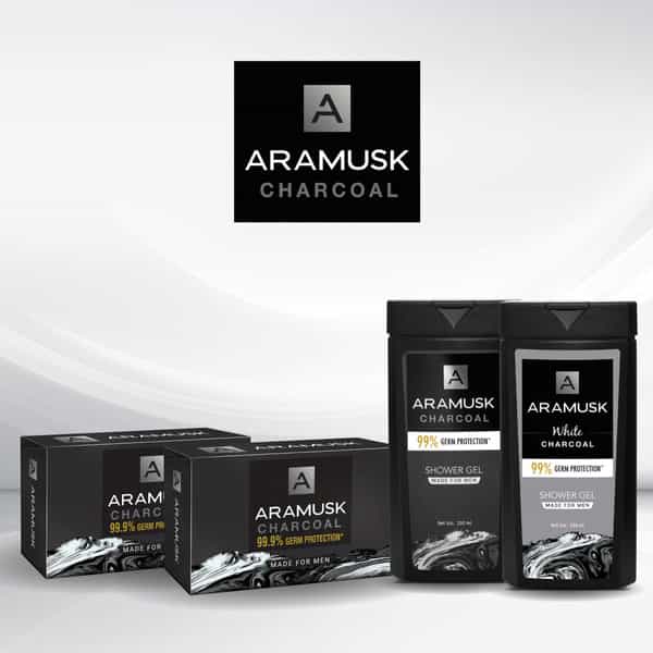Aramusk White Charcoal Shower Gel For Men - 250Ml