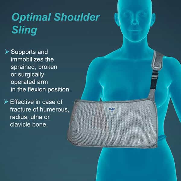 Oac Pouch Arm Sling Oxypore - Grey - Medium - 1 Unit