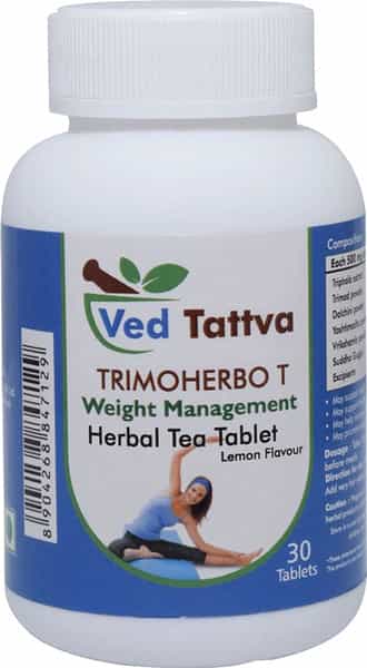 Ved Tattva Trimo Herbo T 30 Tea Tablets Natural And Pure Herbal Weight Mgmt Formula (Pack Of 5)