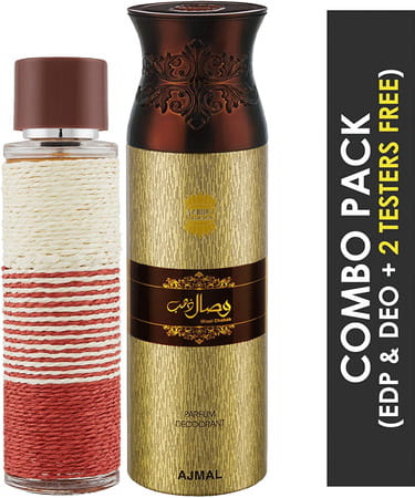 Maryaj Deuce Homme Edp Spicy 100ml For Men And Ajmal Wisal Dhahab Deodorant 200ml For Men