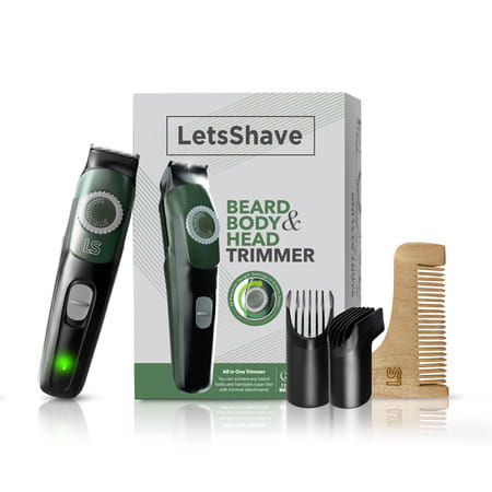 Letsshave Beard Body Head Trimmer And Beard Comb Kit For Men