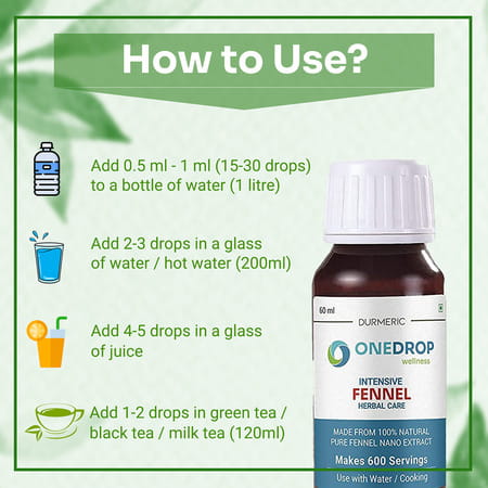 Durmeric Onedrop Fennel Seed Oil - 60 Ml