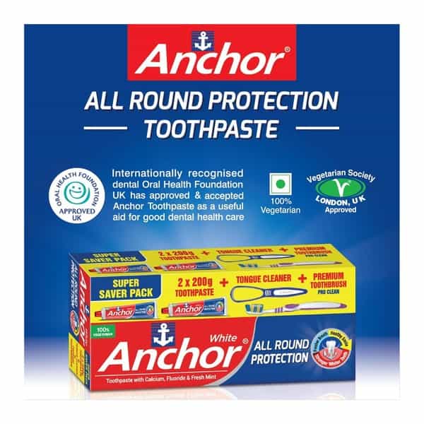 Anchor All Round Protection Tooth Paste (200 Gm X 2)