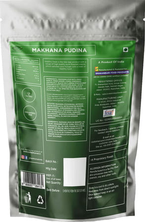 Healthy Treat Roasted Makhana- Pudina | Chaatmasala | & Tomato Tangy 180g