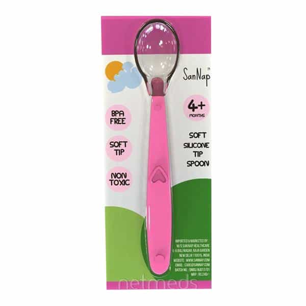 Sannap Soft Silicone Tip Spoon (Pink) 1