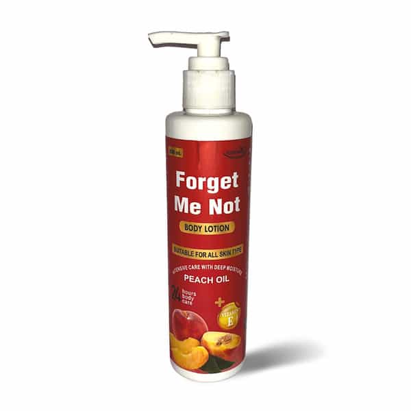 Forget Me Not Peach Body Lotion | Unisex | 24-Hour Hydration & Repair | Peach Oil & Vit E | 200Ml