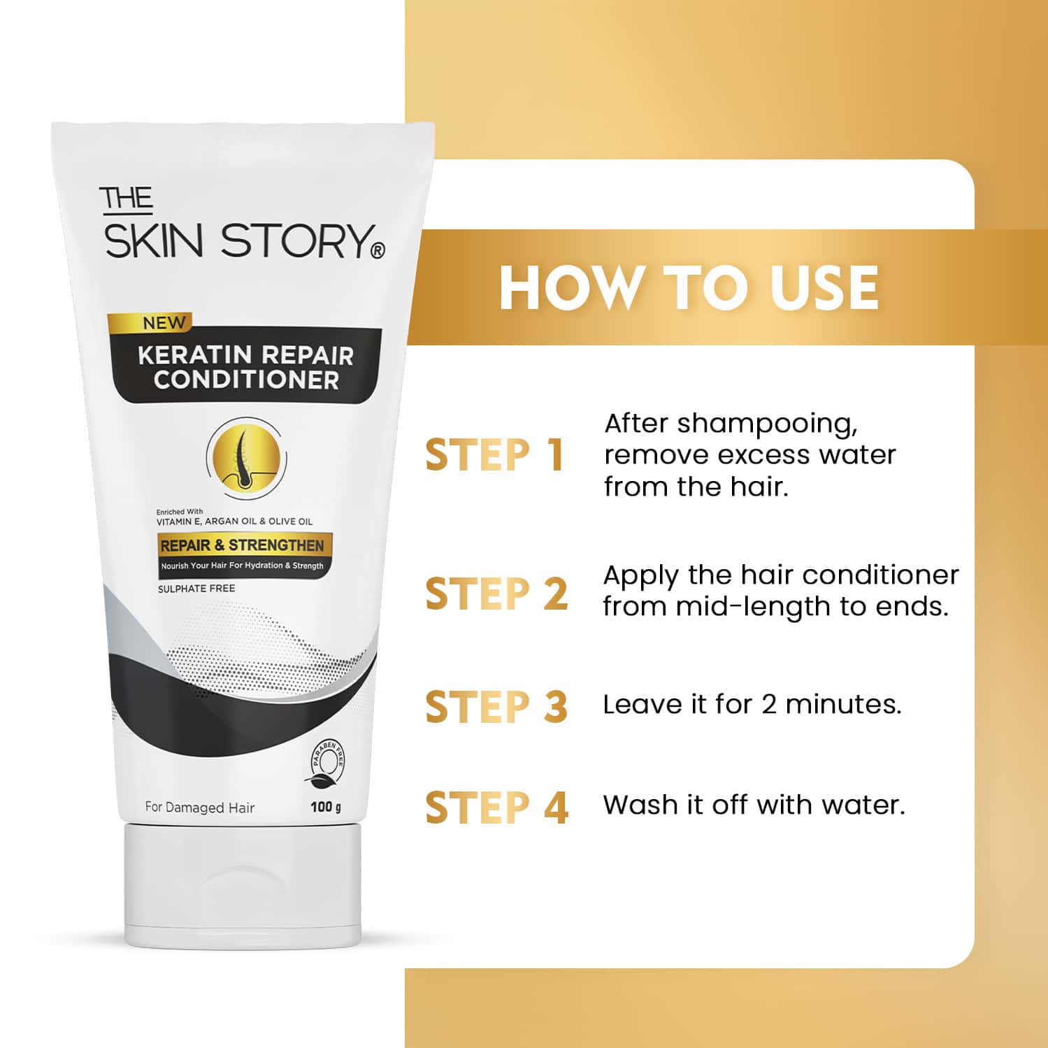 Buy THE SKIN STORY SULPHATE FREE KERATIN CONDITIONER, 100G Online & Get