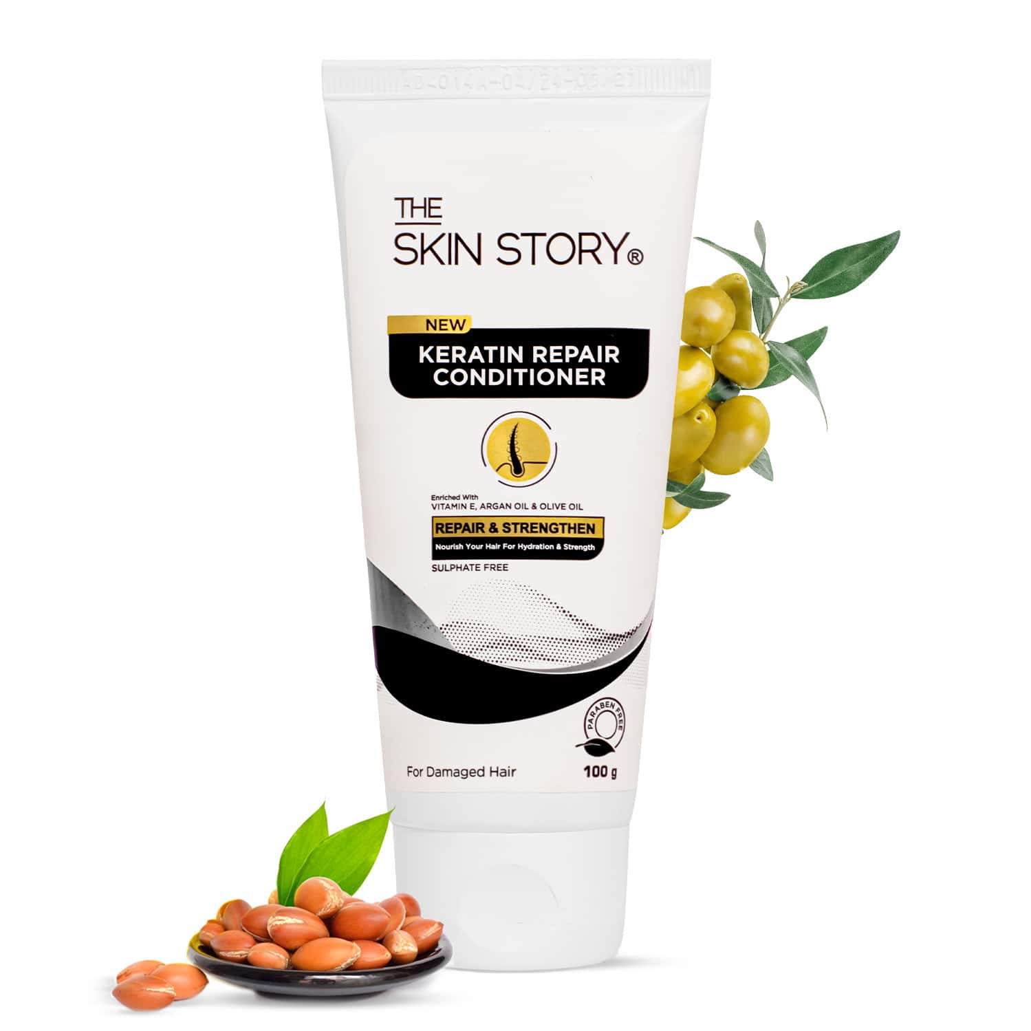 The Skin Story Sulphate Free Keratin Smooth Conditioner | For Damaged Treated Hair - 100g