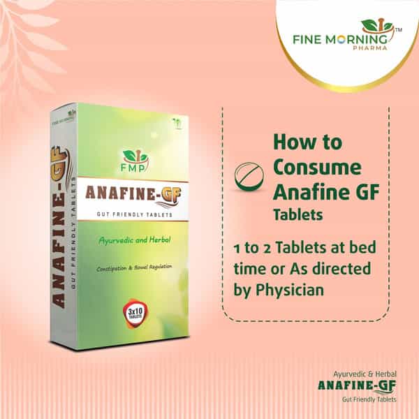 Fine Morning Pharma Ayurvedic Anafine Gf (Gut Friendly) Tablet | Useful For Constipation - 30N