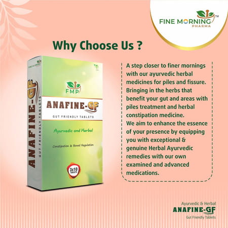 Fine Morning Pharma Ayurvedic Anafine Gf (Gut Friendly) Tablet | Useful For Constipation - 30n