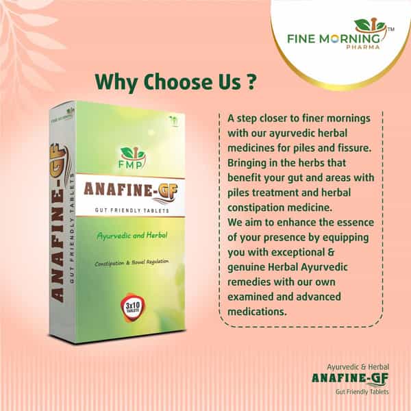 Fine Morning Pharma Ayurvedic Anafine Gf (Gut Friendly) Tablet | Useful For Constipation - 30N