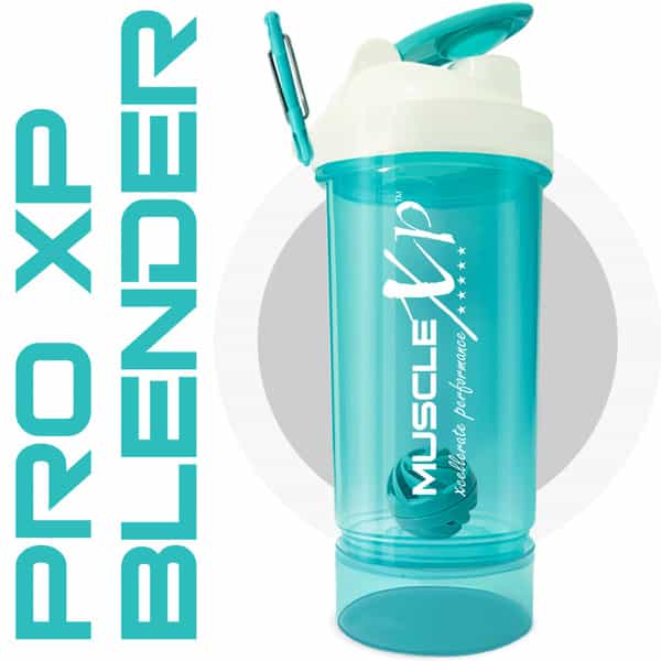 Musclexp Gym Shaker Pro Xp Blender 650 Ml With Compartment For Protein L Sipper Bottle (Sea Green)