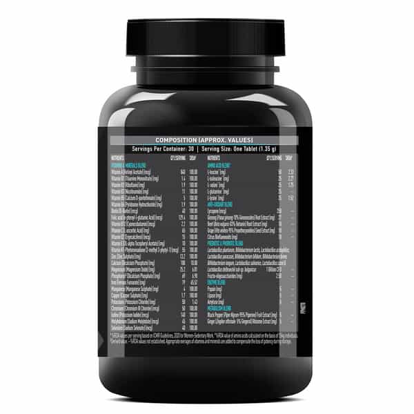Muscleblaze Multivitamin With Immunity Boosters And Digestive Enzymes (30 Tablets)