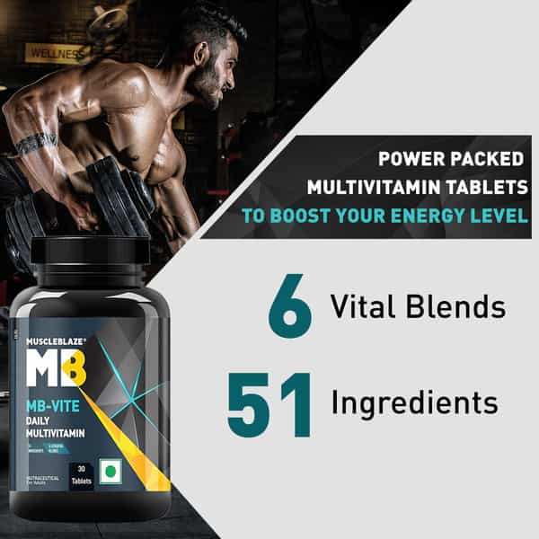 Muscleblaze Multivitamin With Immunity Boosters And Digestive Enzymes (30 Tablets)
