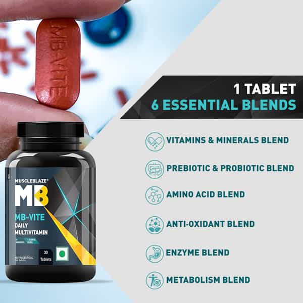 Muscleblaze Multivitamin With Immunity Boosters And Digestive Enzymes (30 Tablets)