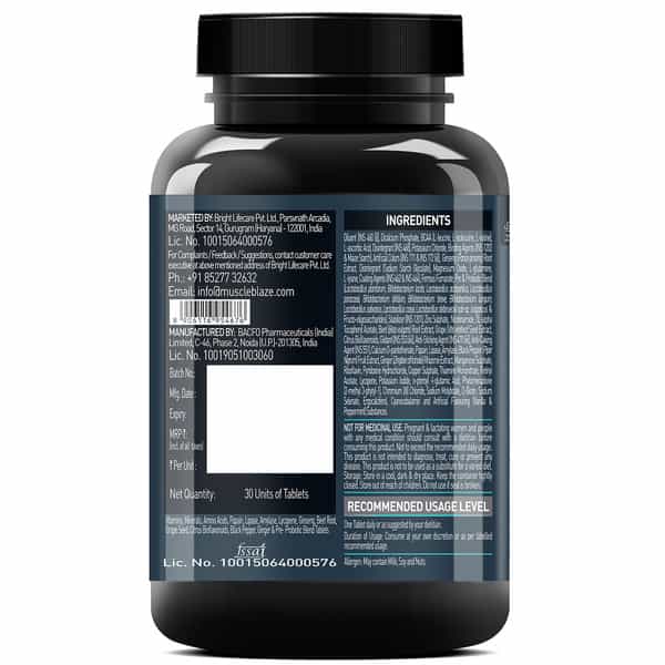 Muscleblaze Multivitamin With Immunity Boosters And Digestive Enzymes (30 Tablets)
