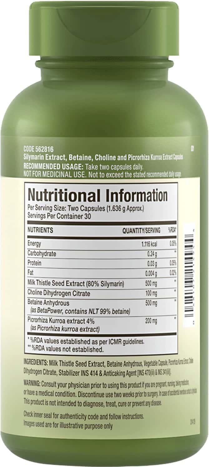 Buy GNC HERBAL PLUS LIVER SUPPORT 60 VEGETARIAN CAPSULES Online & Get