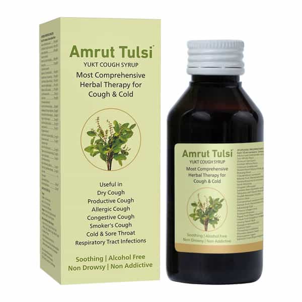 Buy AMRUT TULSI COUGH SYRUP 100 ML COUGH & THROAT IRRITATION NON