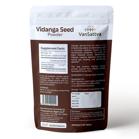 Vansattva Vidanga Powder - 100g