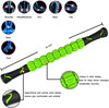 Healthtrek Massage Roller Stick For Back Pain Relief (Pack Of 1 | 45 Cm | Green)
