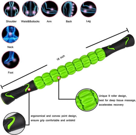 Buy HEALTHTREK MASSAGE ROLLER STICK FOR BACK PAIN RELIEF (PACK OF