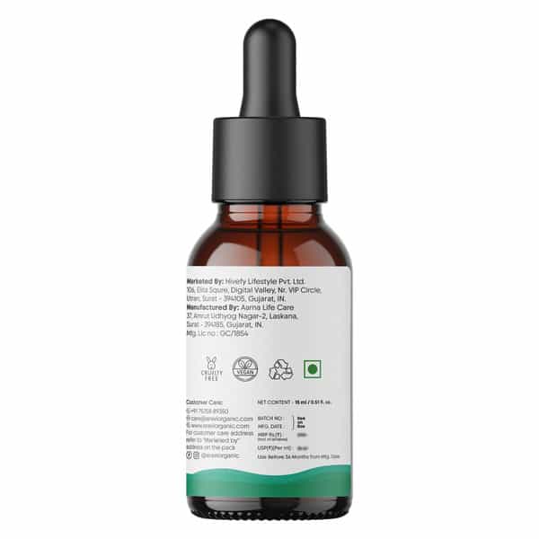 Aravi Organic Rosemary Essential Oil - Promotes Hair Growth | Healthy Scalp & Strengthens Hair 15Ml