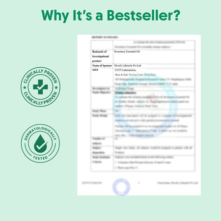 Aravi Organic Rosemary Essential Oil - Promotes Hair Growth | Healthy Scalp & Strengthens Hair 15ml