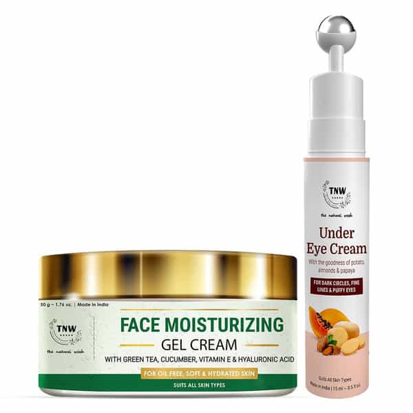 Tnw The Natural Wash Face Moisturizing Gel Cream & Under Eye Cream With Natural Ingredients